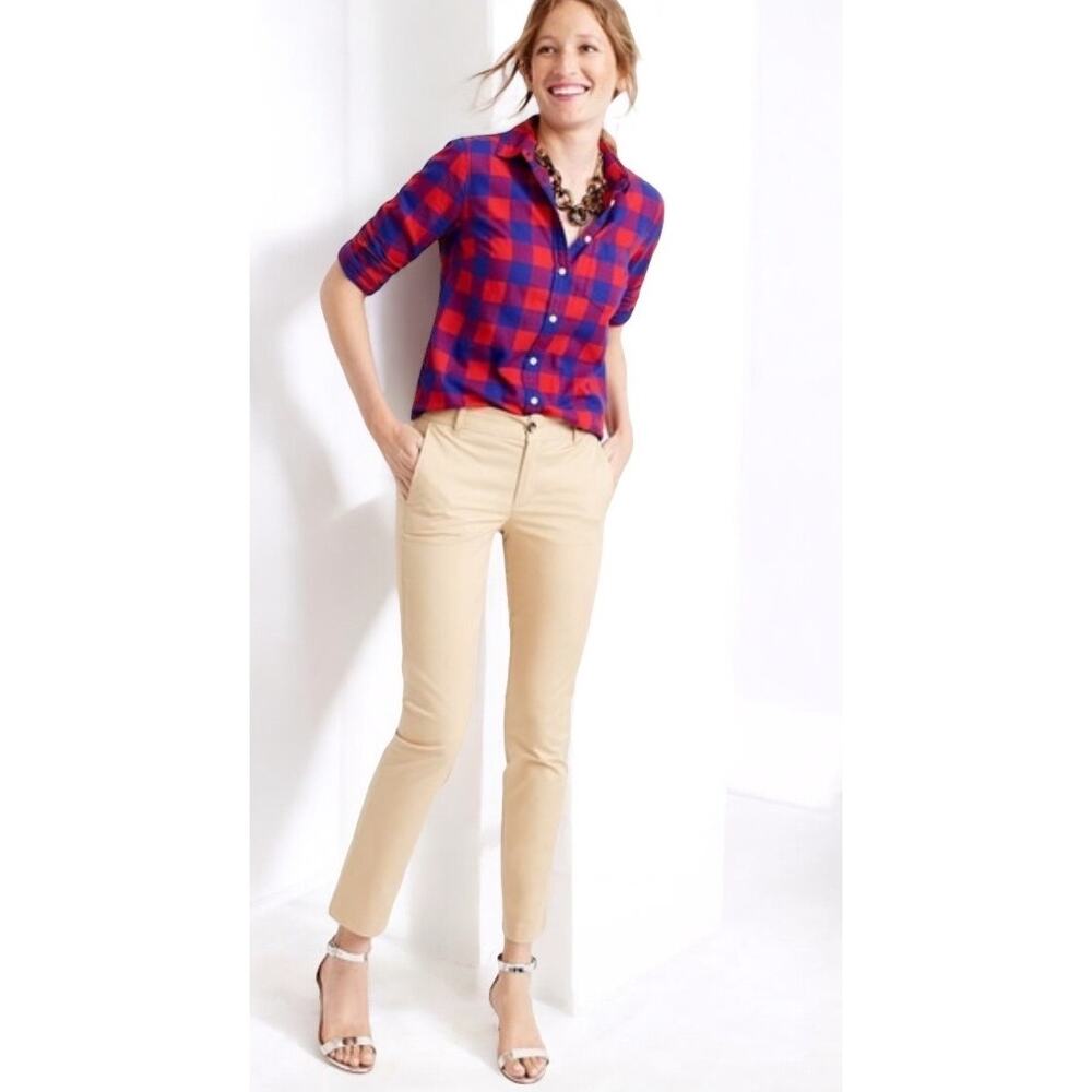 2/$30 J. Crew Laney Skinny Chino Pants Khaki Stretch Low-Rise G9183 Size 0